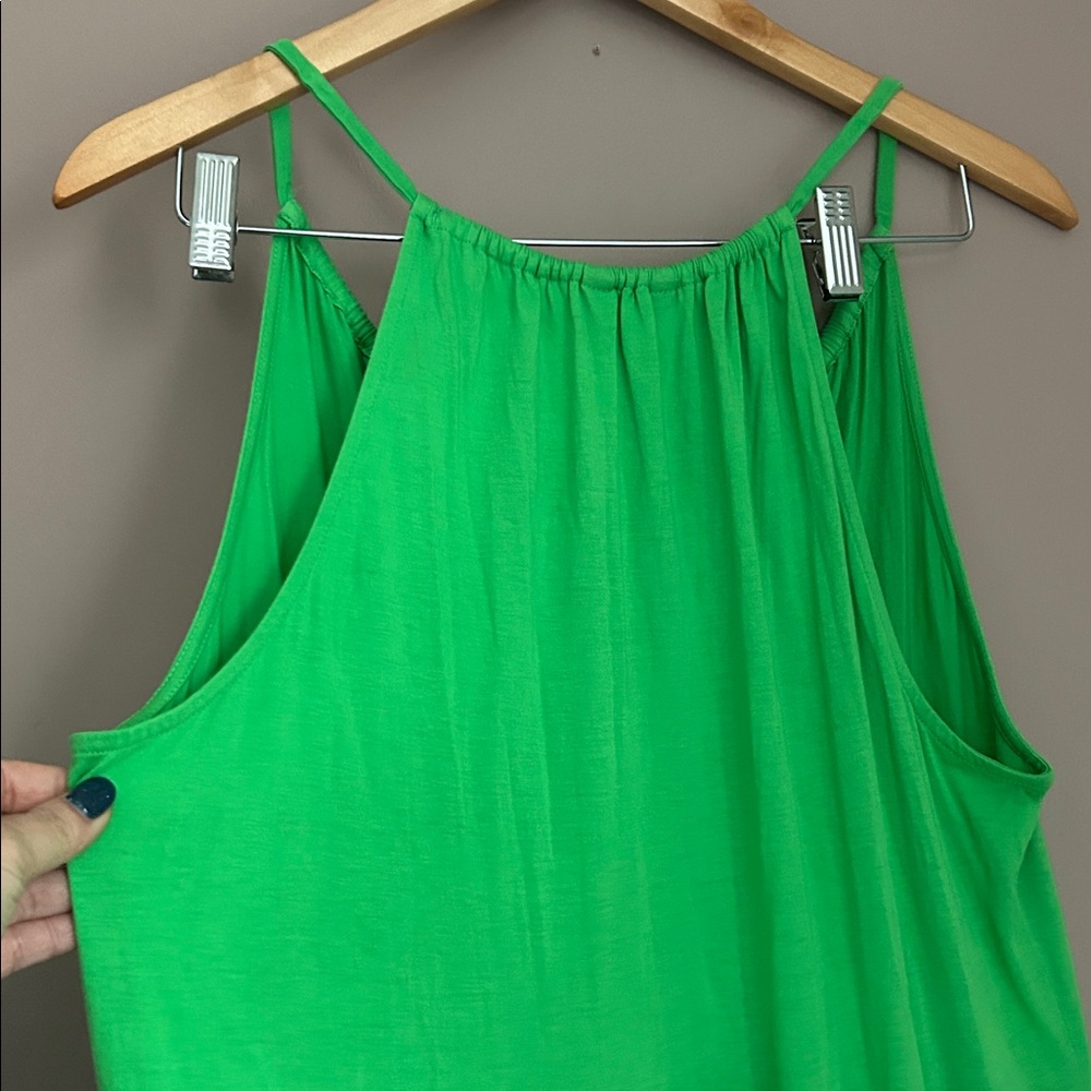Lilly Pulitzer Maribella Maxi Dress Gecko Green Halter Tiered Size L - Picture 5 of 12